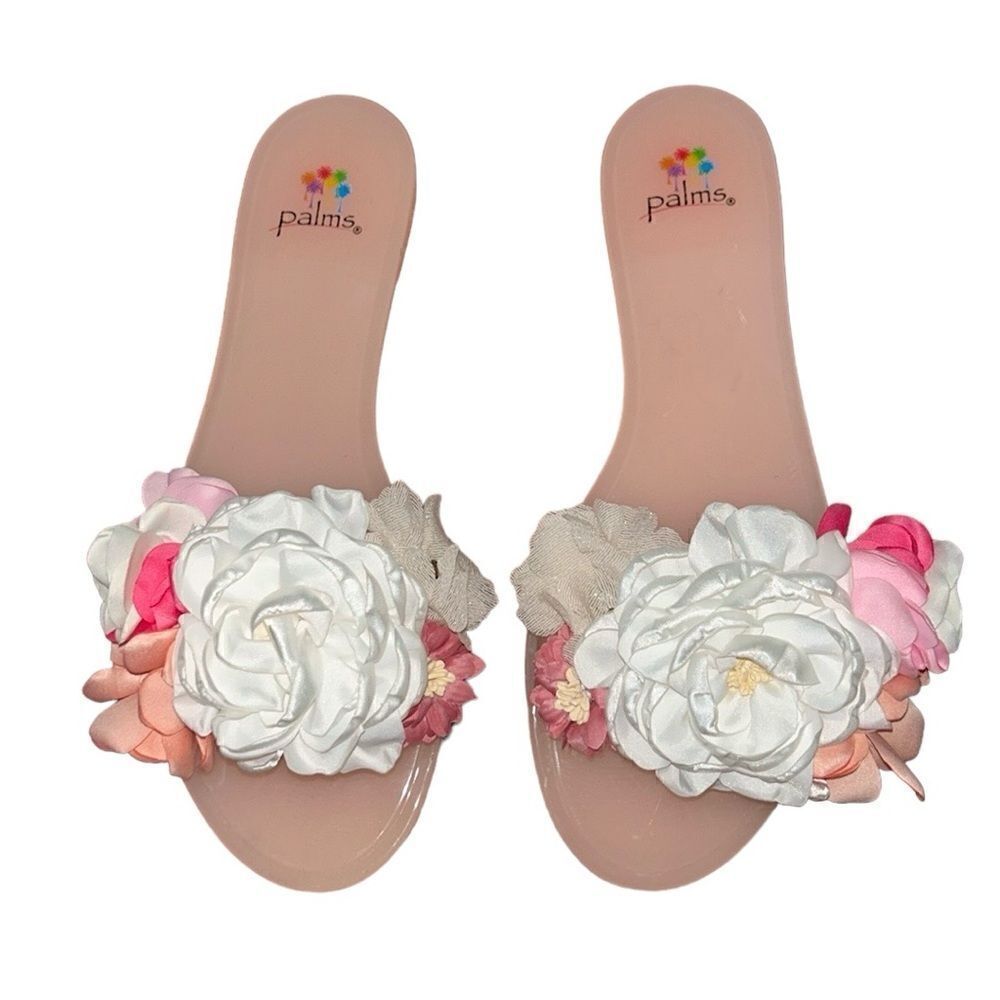 Palms Pink Rubber Sandals(Size 8-9)